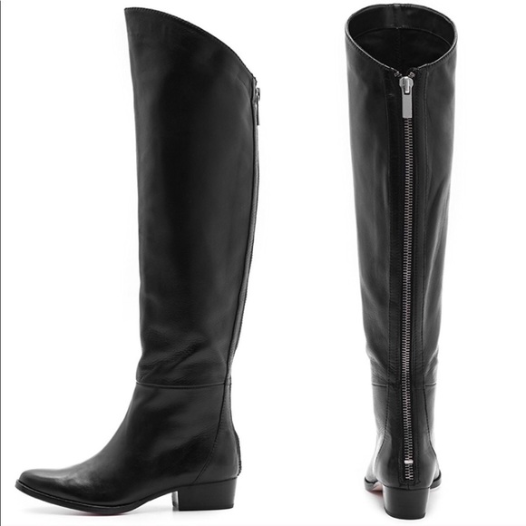 Dolce Vita Daroda Tall Boots Black Leather - Picture 5 of 10